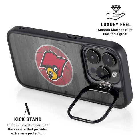 University of Louisville Cardinals Basketball iPhone 15 Pro Kickstand Case